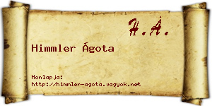 Himmler Ágota névjegykártya